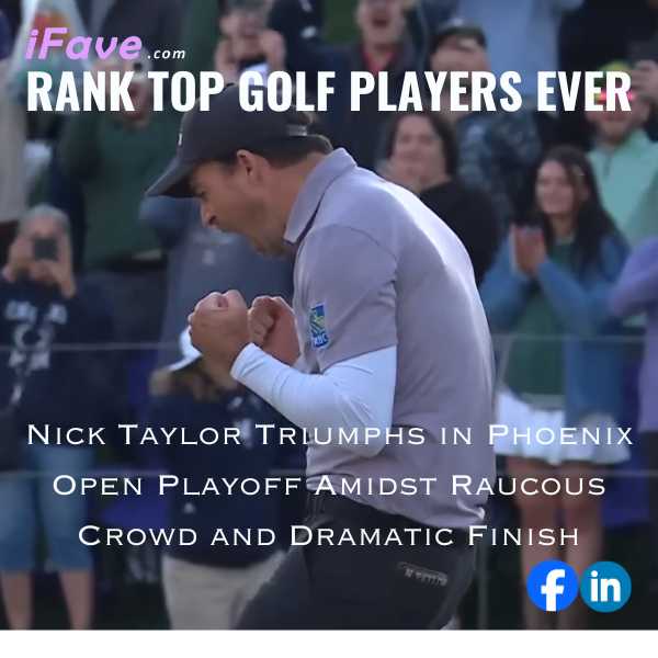 Nick Taylor celebrating his Phoenix Open Playoff win
